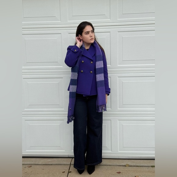 Talbots Purple Wool Blend Peacoat - Picture 1 of 7